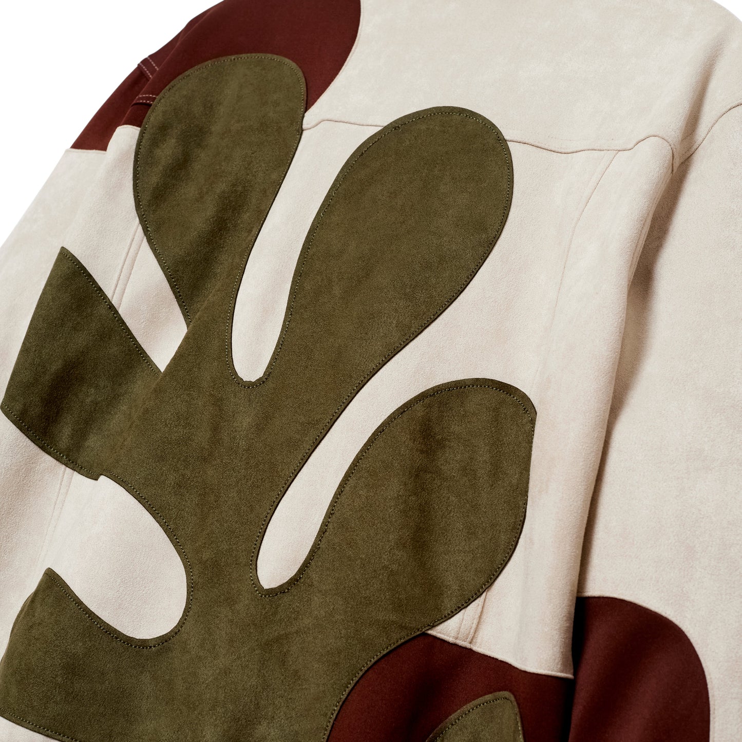 Suede Floral Patchwork Jacket [Multi]