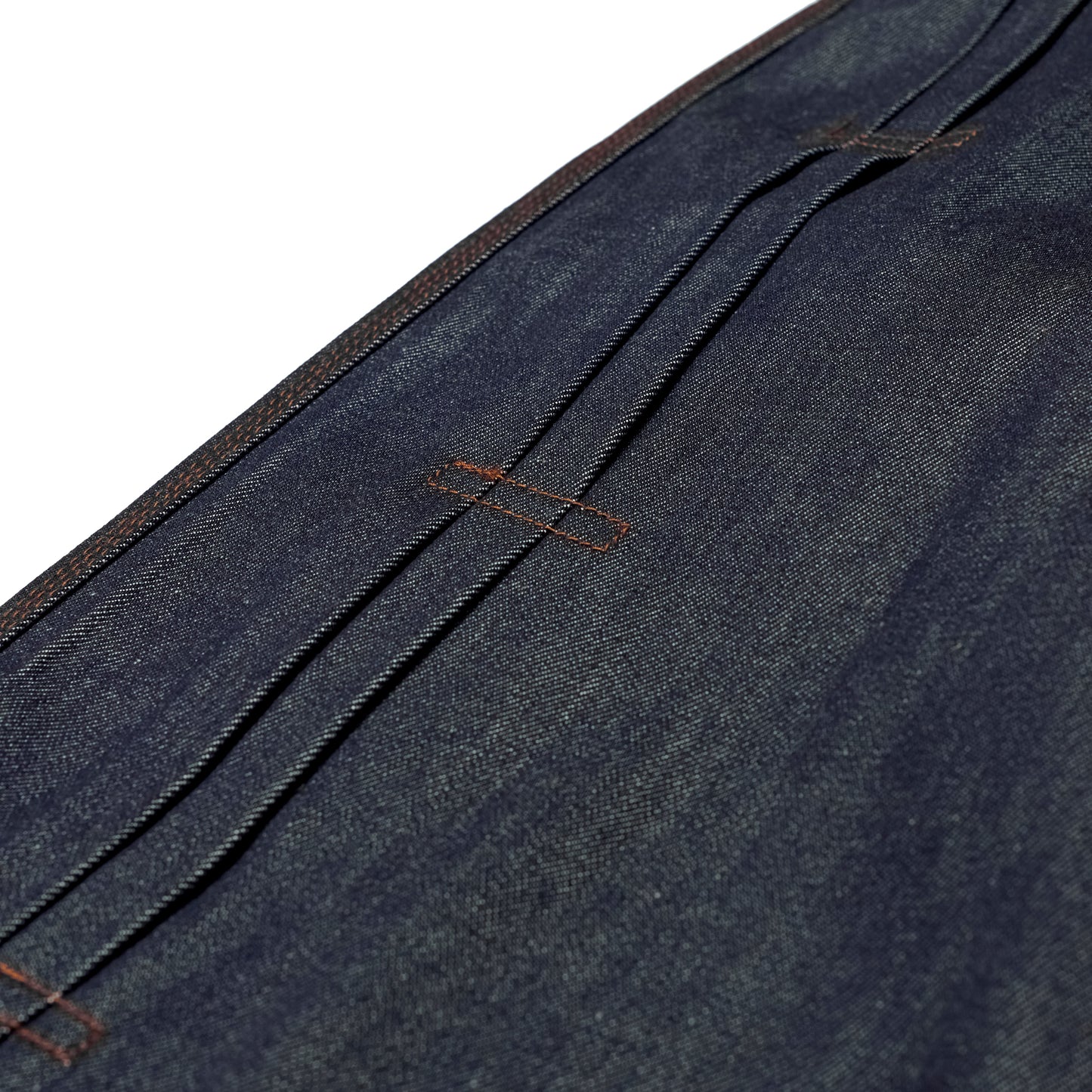 Selvedge Raw Denim Pleated Jeans [Indigo]