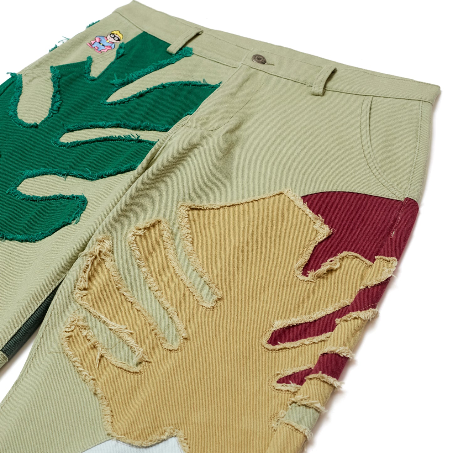 Leaf Patchwork Baggy Pant [Multi]