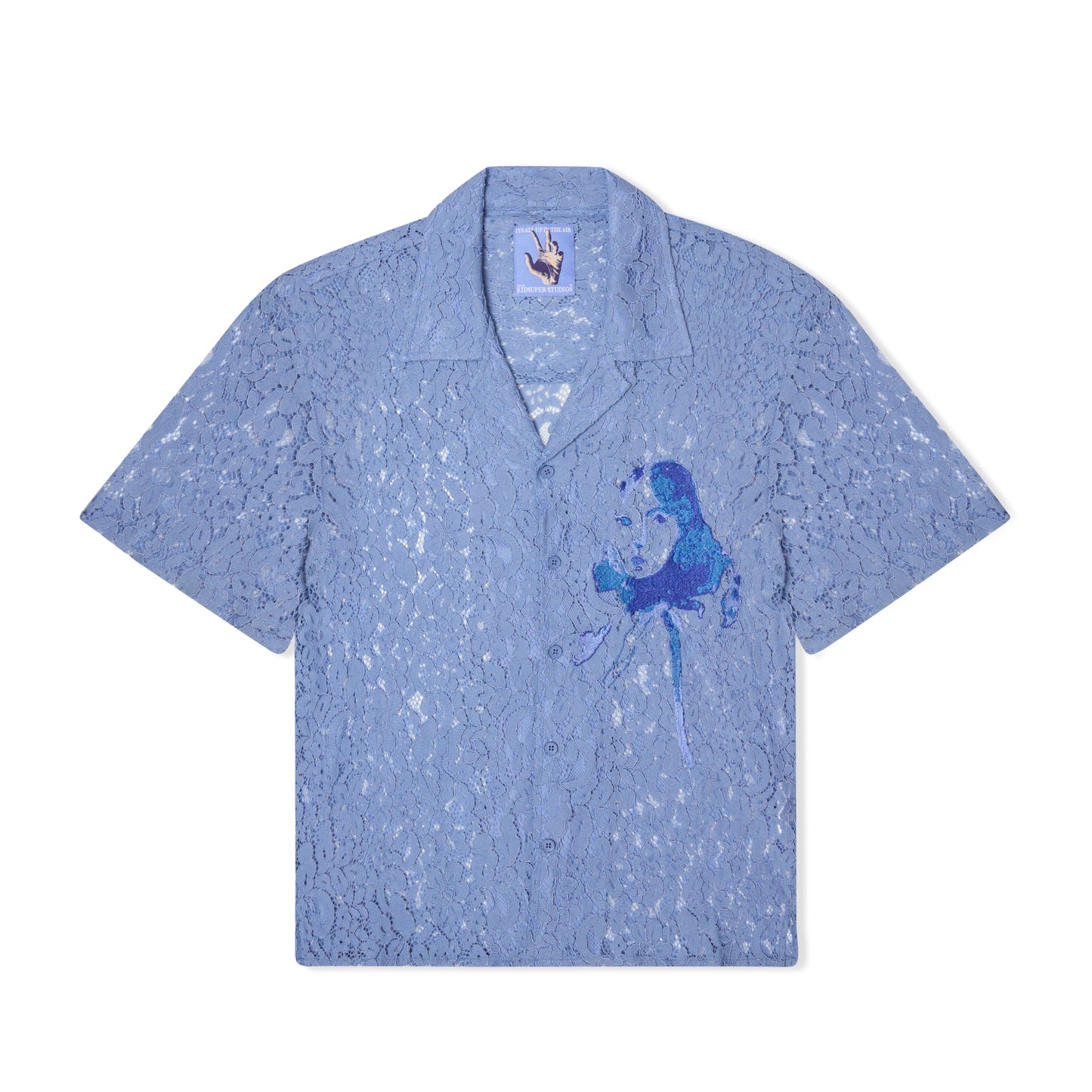 Lace Girl Painting Shirt [Blue]