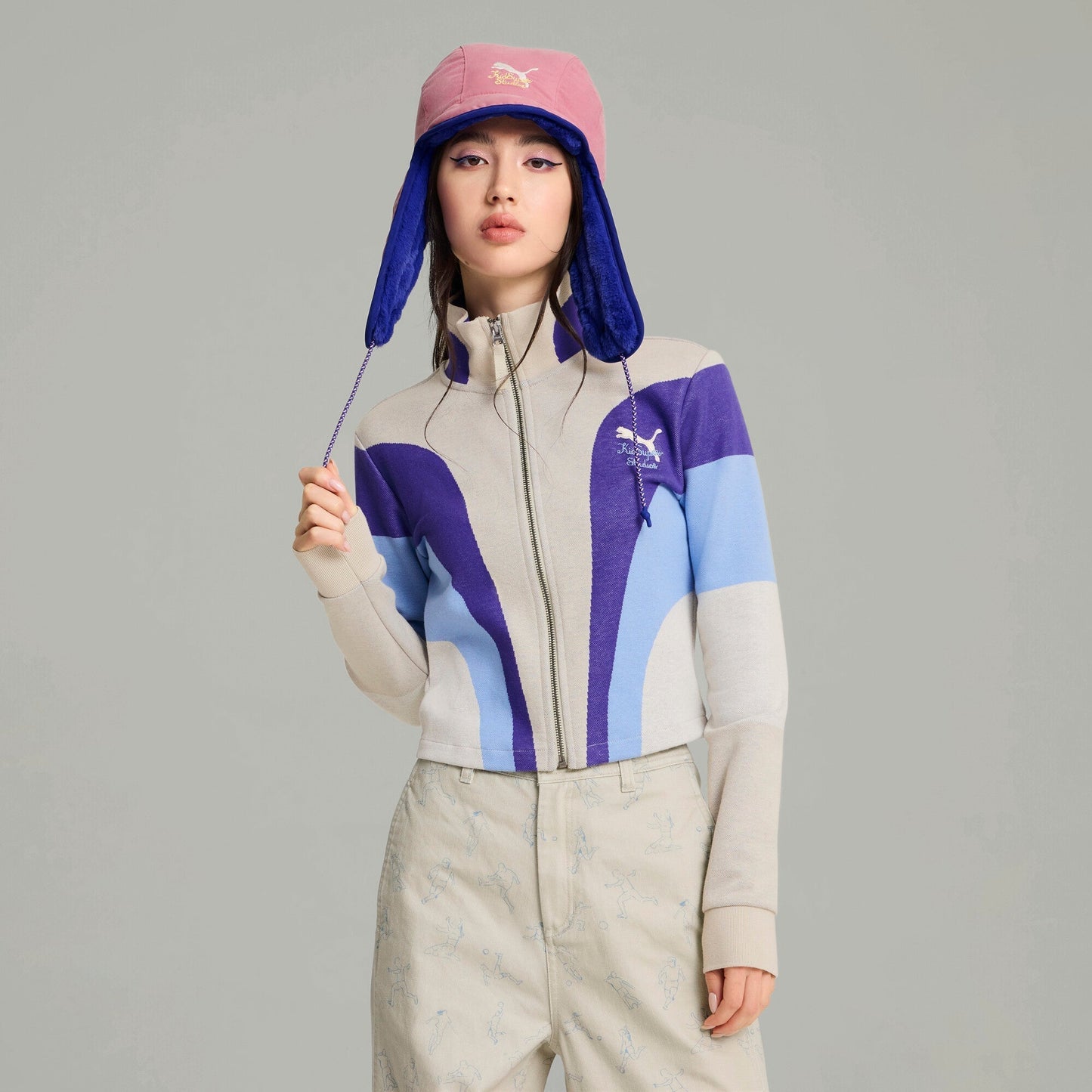 Puma x KidSuper Trapper Cap [Mauved Out / Lapis Lazuli]