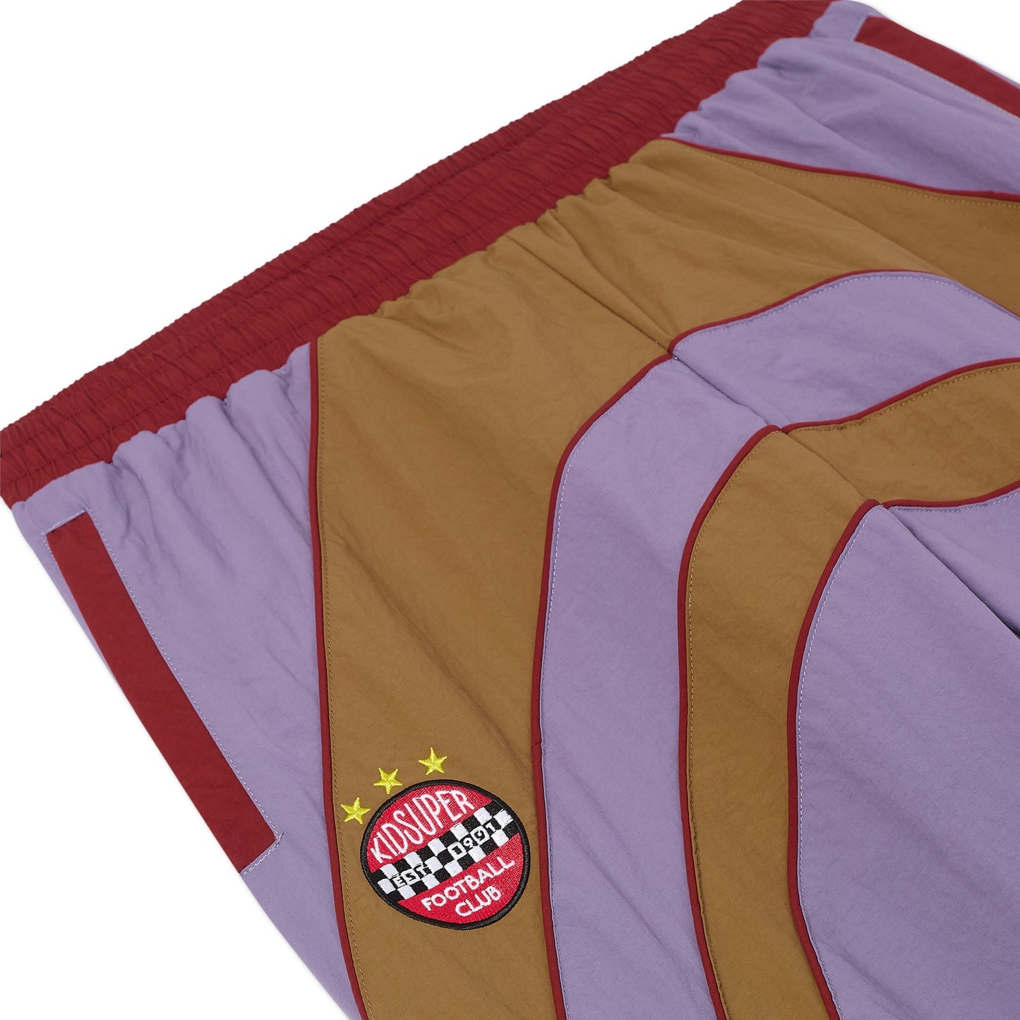 Ronaldinho x KidSuper Windbreaker Pants [Brown / Blue / Red]