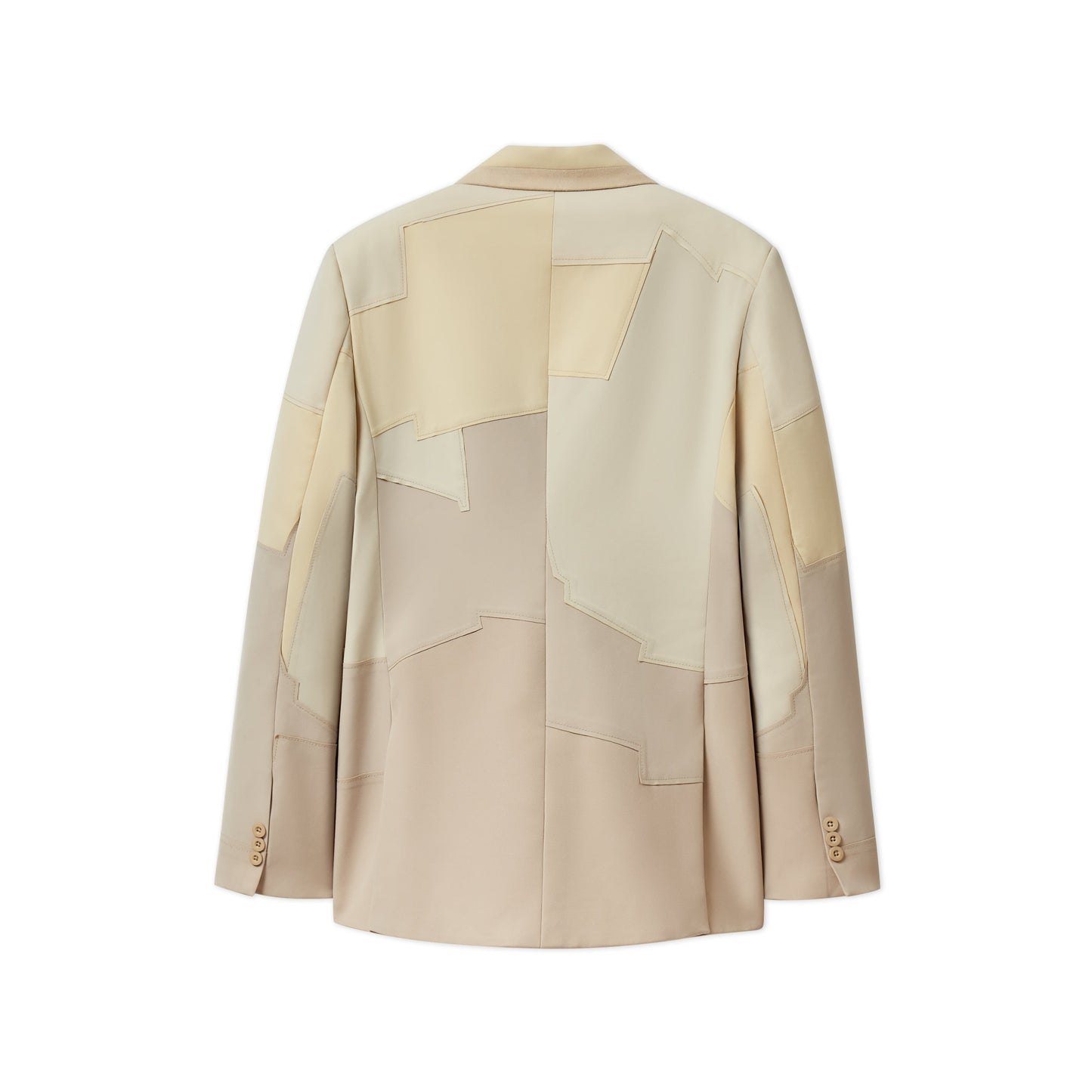 Patchwork Gradient Suit Top [Cream]