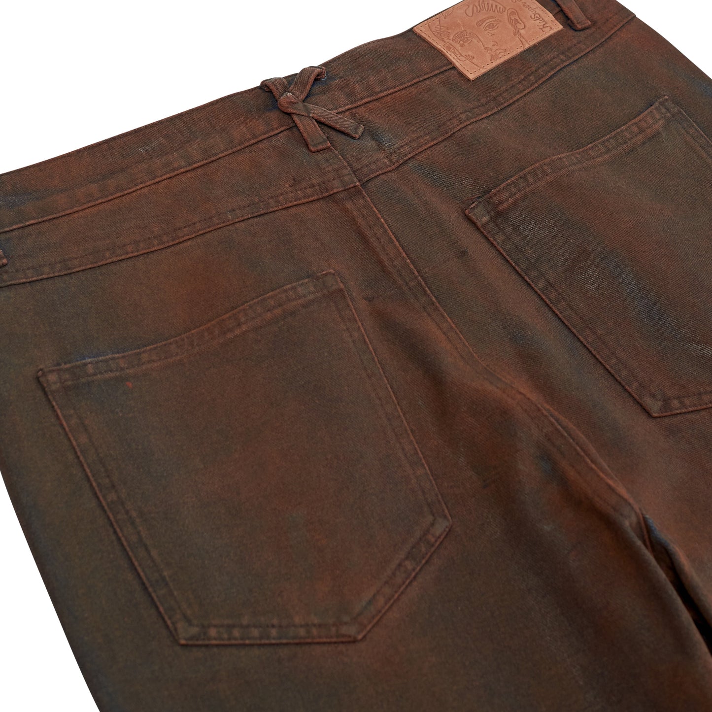 Mud Washed Flare Pant [Brown]