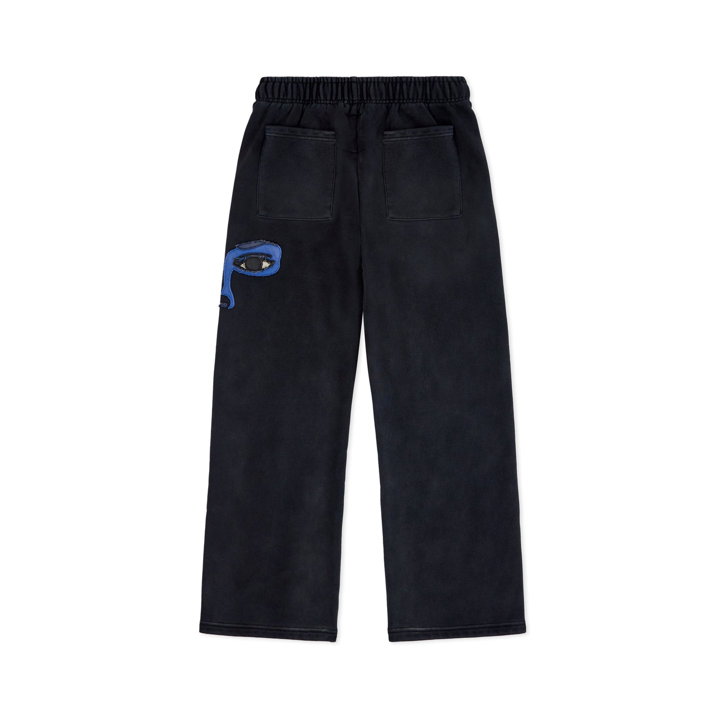 Patchwork Face Heavyweight Sweatpants [Black]