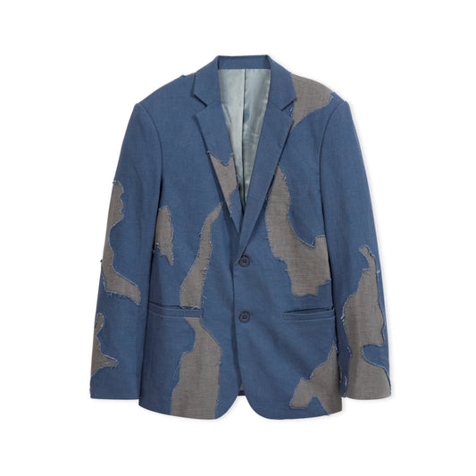 Torn & Restored Suit Top [Muted Purple]