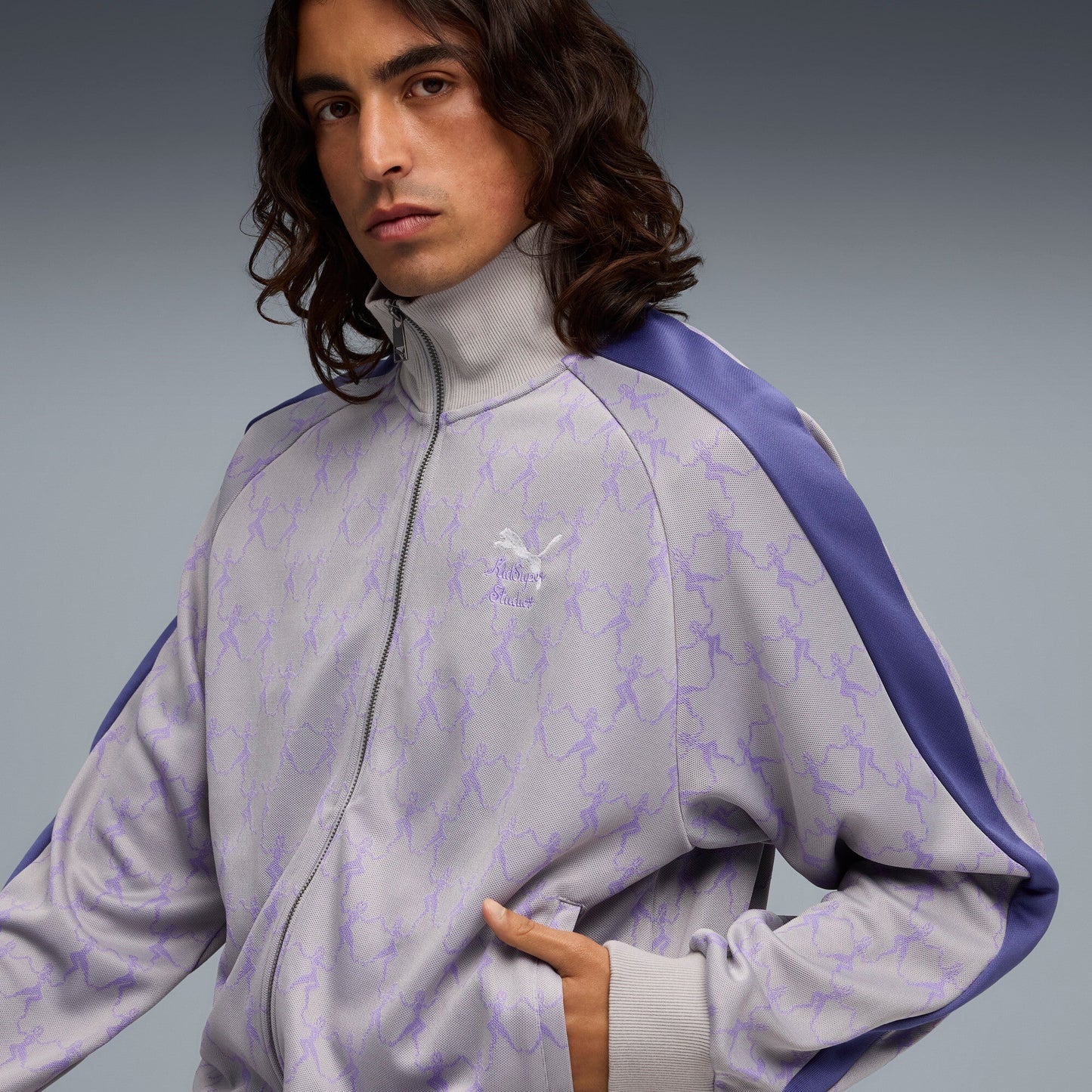 PUMA X KIDSUPER T7 JACKET [Gray Echo/AOP]