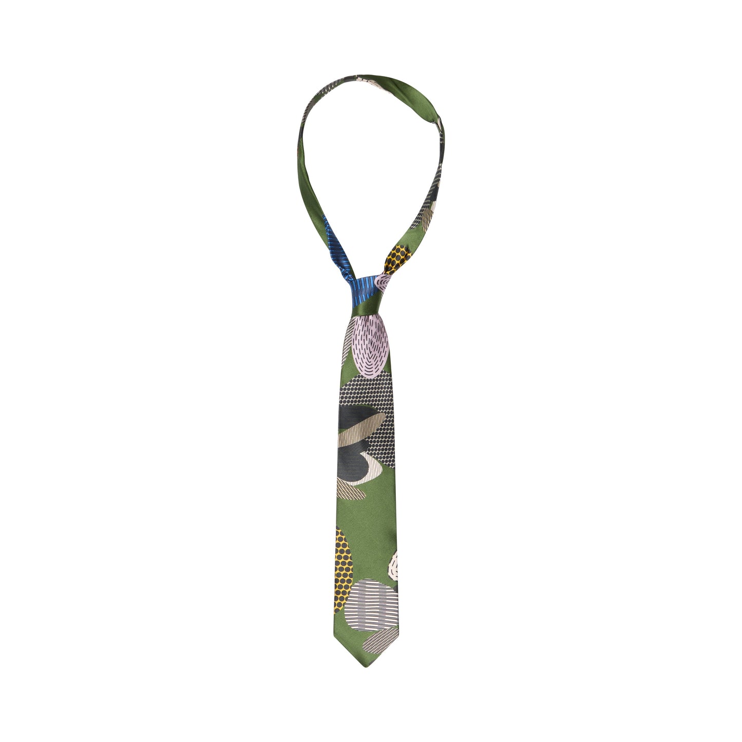 Face Dots Silk Tie [Green]