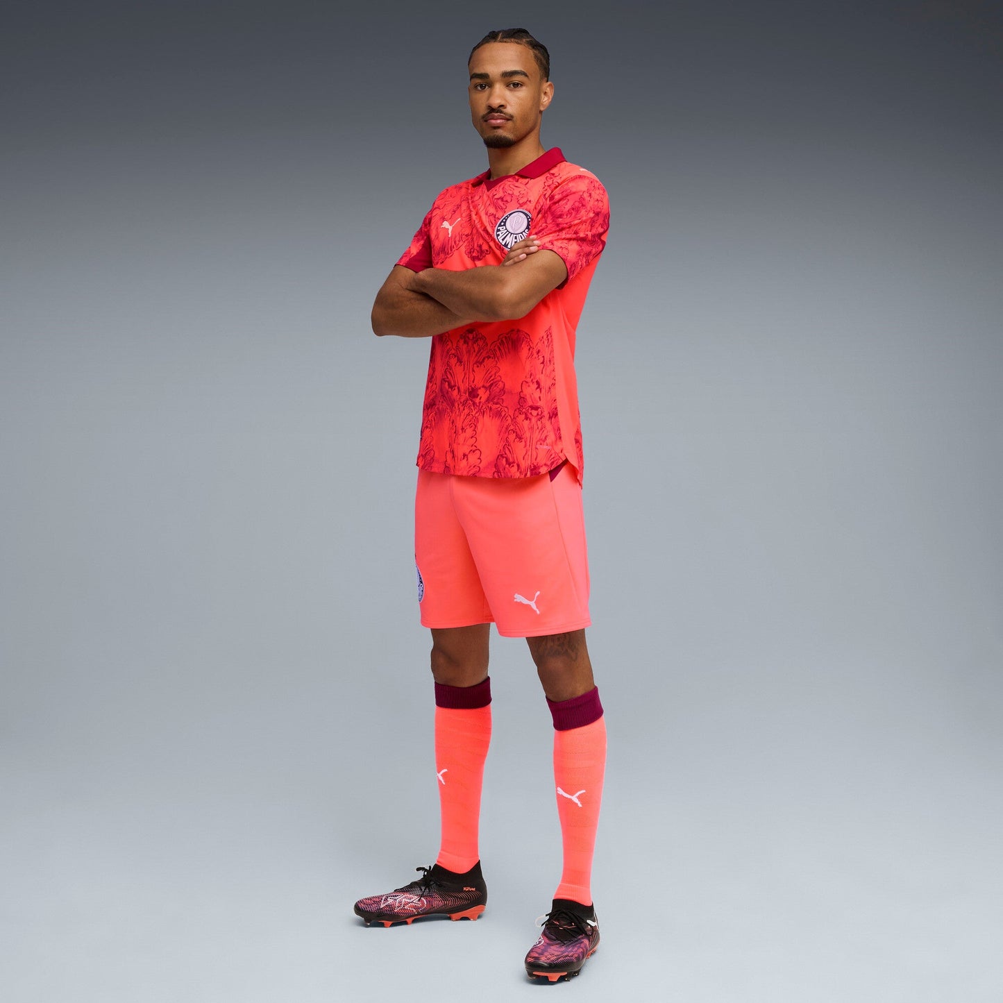 SE Palmeiras SHORTS REPLICA[Glowing Red/Dark Crimson]