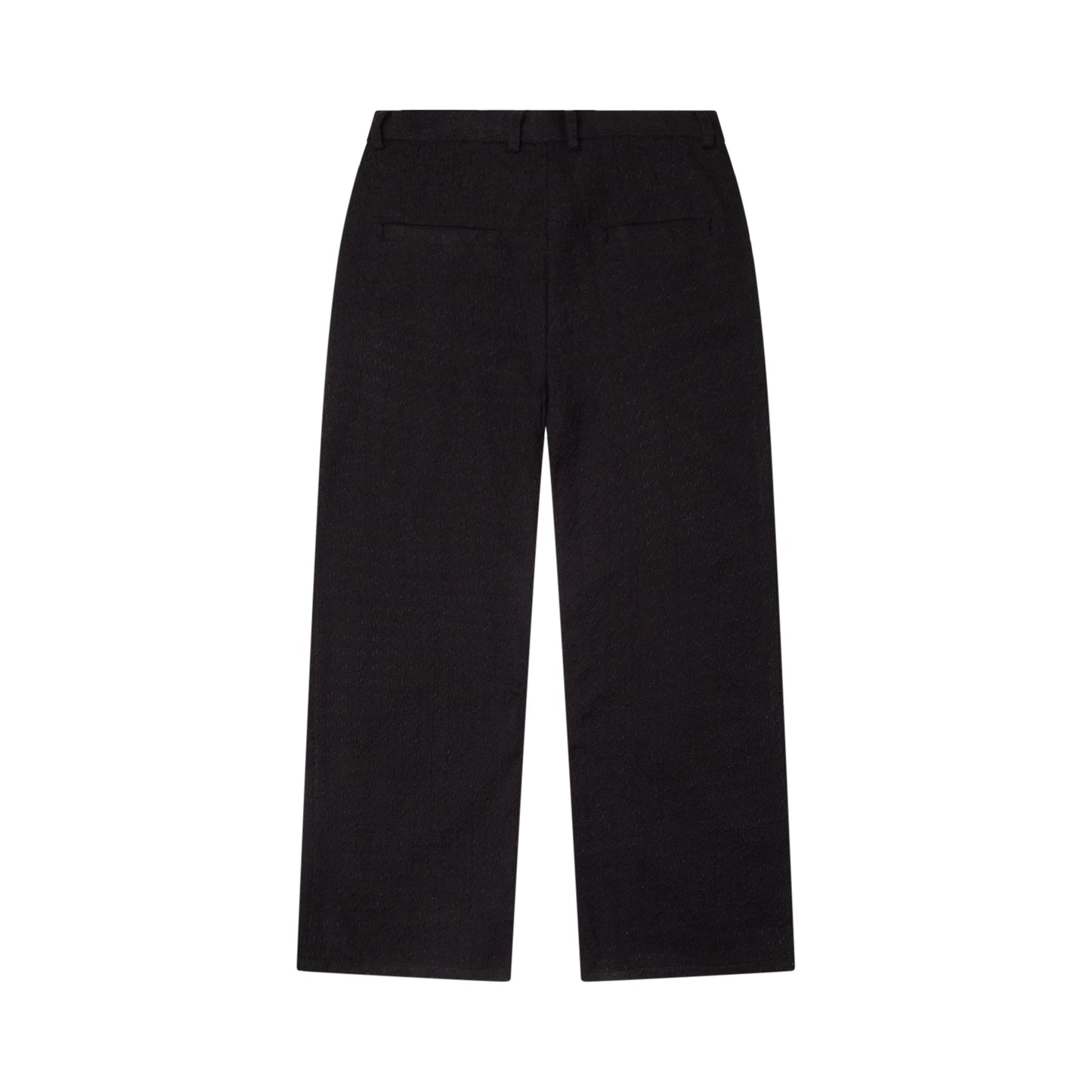 Patchwork Face Tweed Pants [Black]