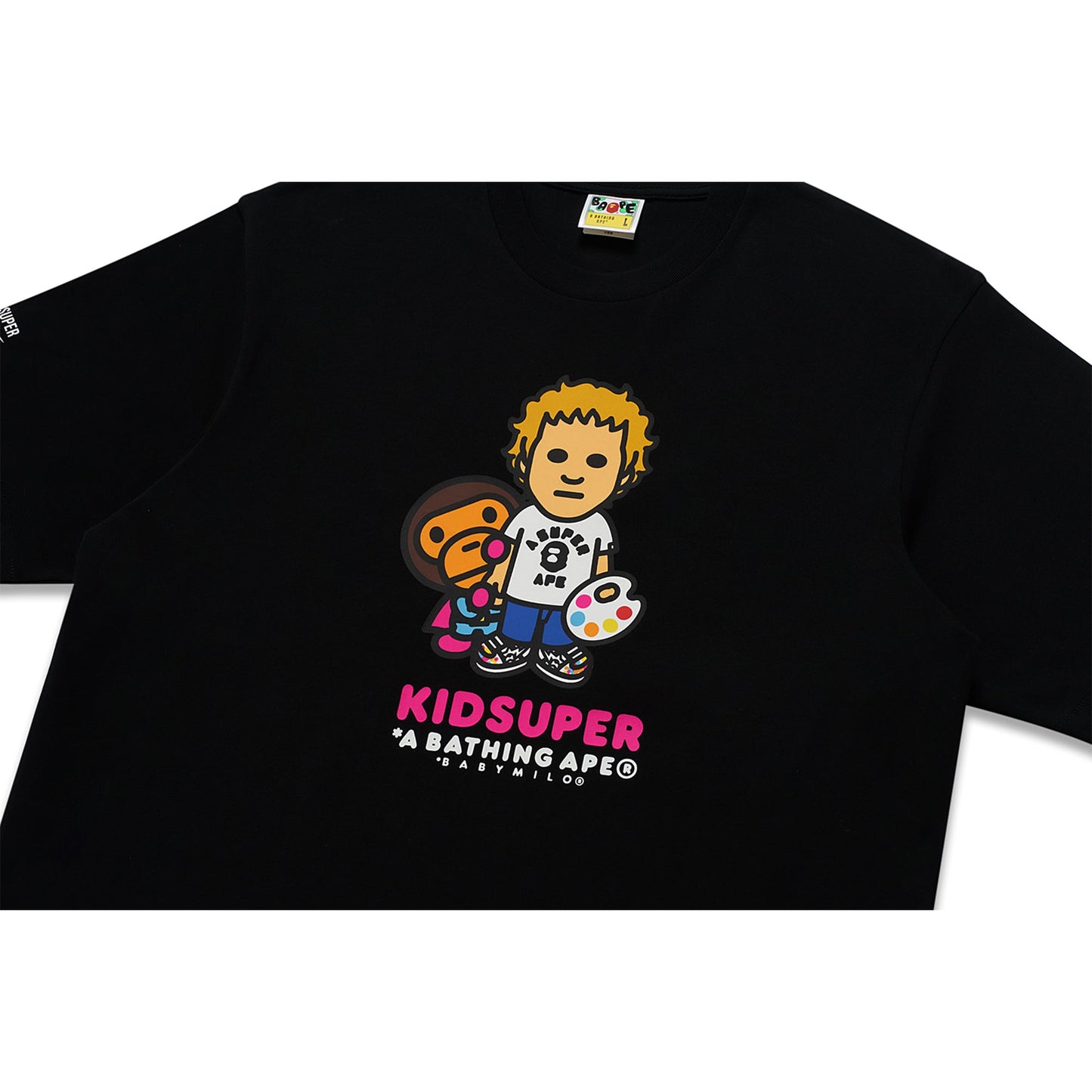 BAPE X KIDSUPER COLM & BABY MILO TEE [BLACK]
