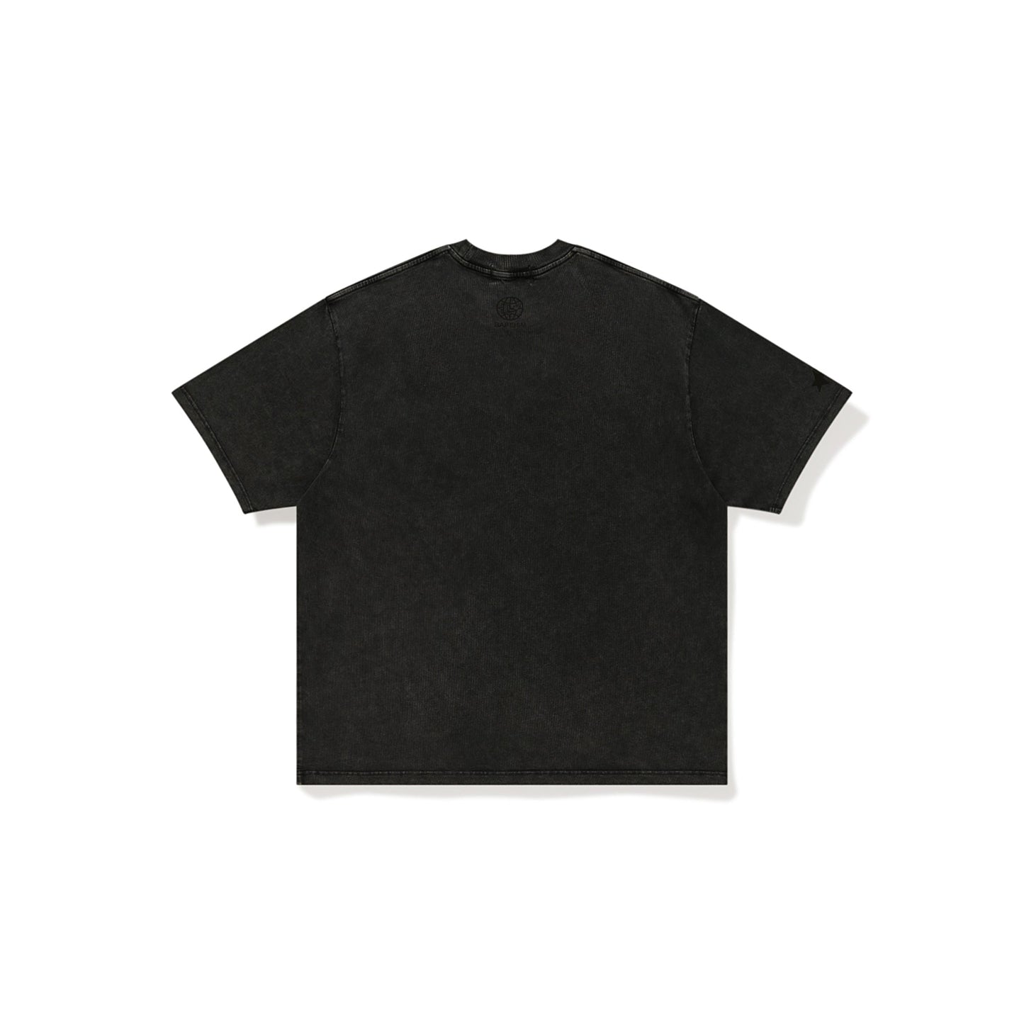 BAPE X KIDSUPER GARMENT DYE COLLEGE LOGO TEE  [BLACK]