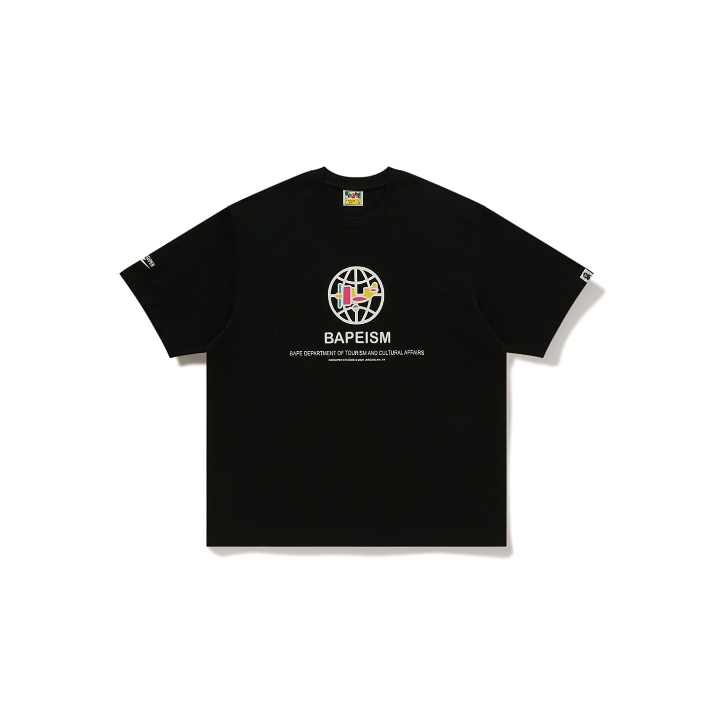 BAPE X KIDSUPER BAPEISM LOGO TEE [BLACK]