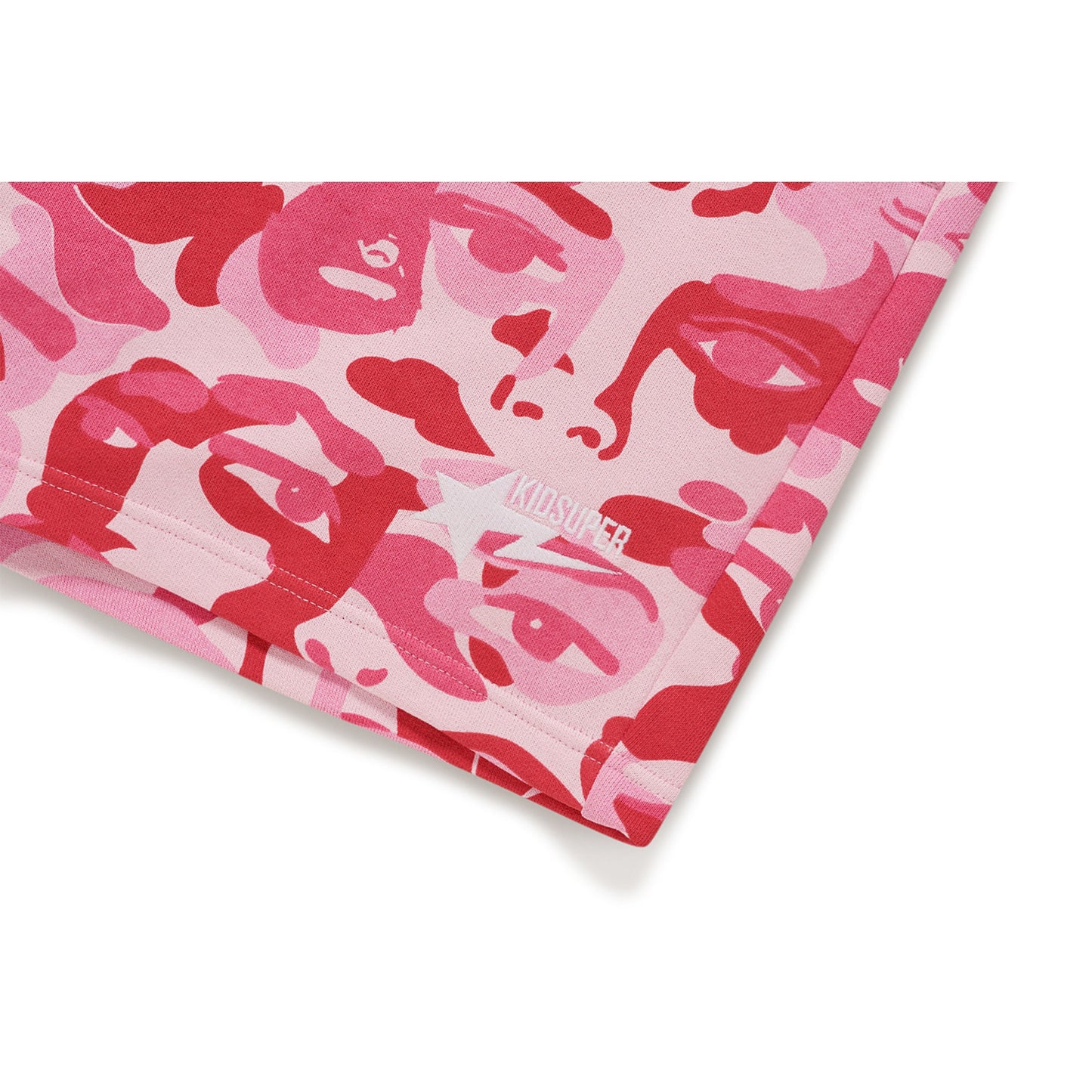 BAPE X KIDSUPER CAMO SWEAT SHORTS [PINK]