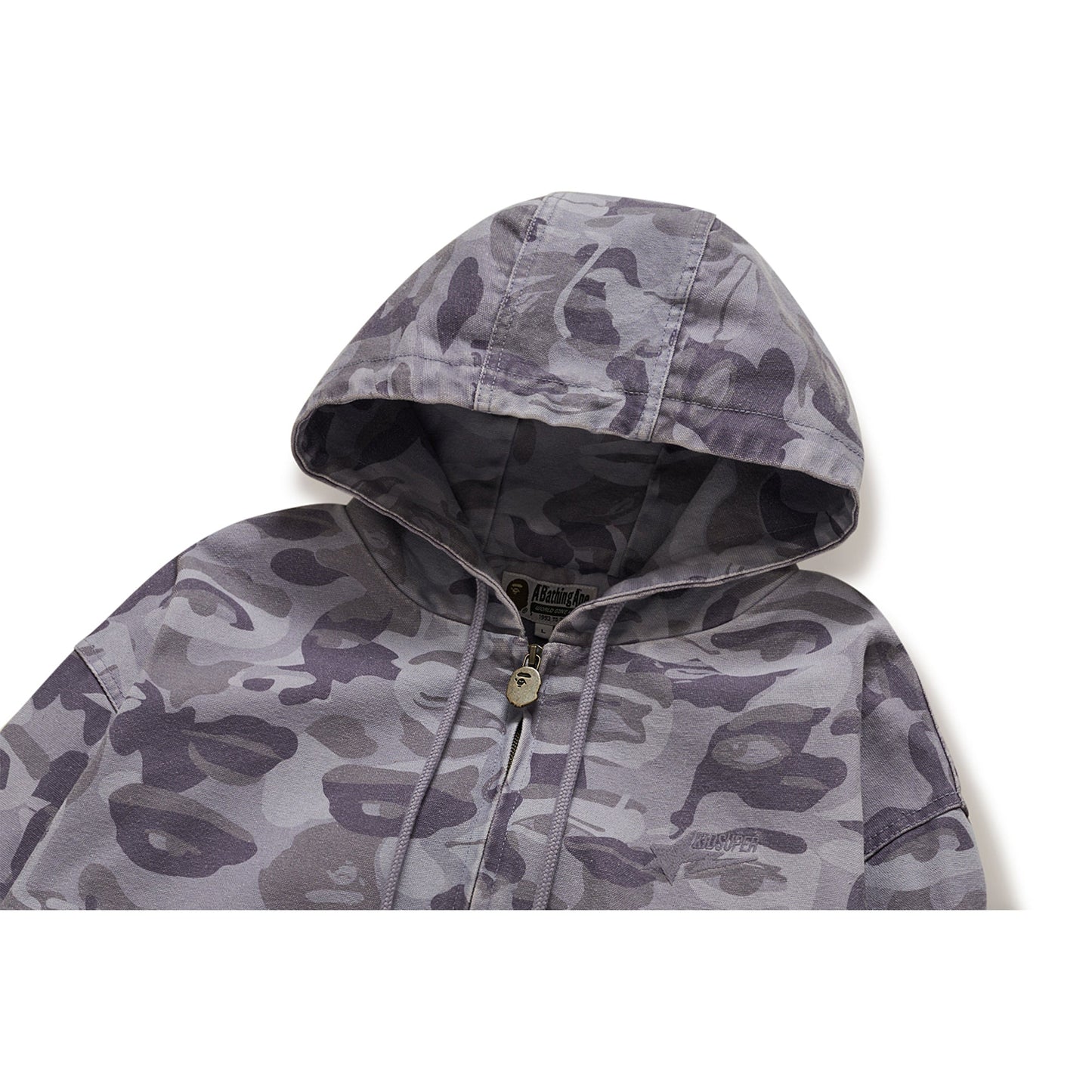 BAPE X KIDSUPER SOLID CAMO JACQUARD JACKET [PURPLE]